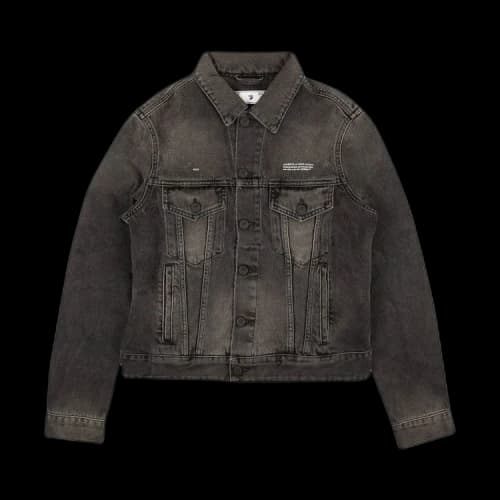 Off-White Denim Long Jacket 'Black' (Women's)