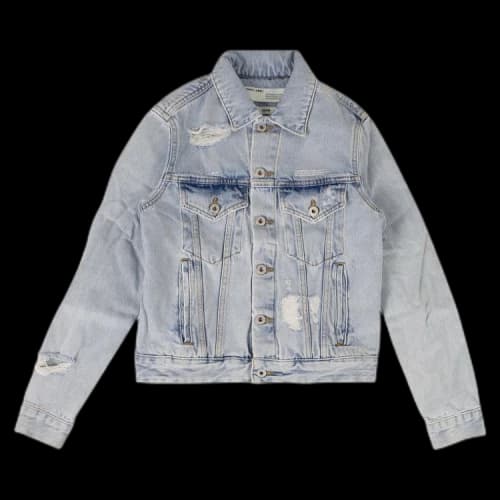 Off-White Denim Embroidered Jacket 'Blue'