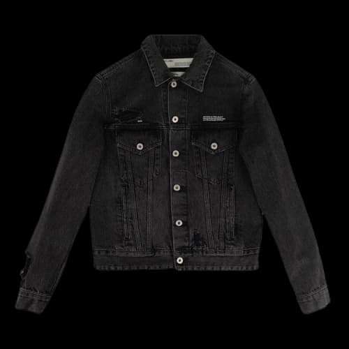 Off-White Denim Embroidered Jacket 'Grey'