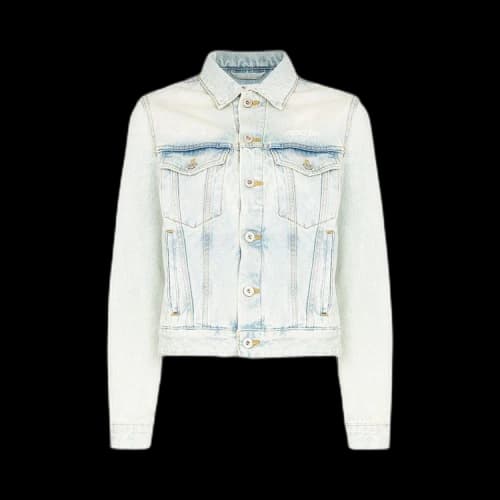Off-White Bleach Long Denim Jacket 'White'