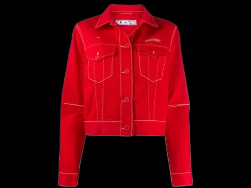 OFF-WHITE Denim Jacket Red