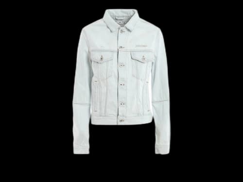 OFF-WHITE Open Back Denim Jacket Light Blue