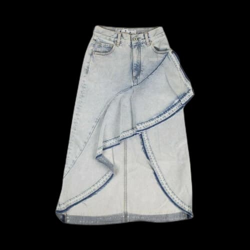 Off-White Denim Asymmetrical Skirt 'Blue'
