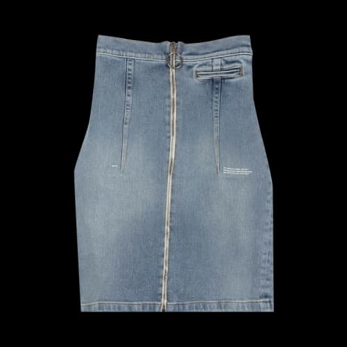 Off-White Denim Zip-Front Mini Skirt 'Blue'