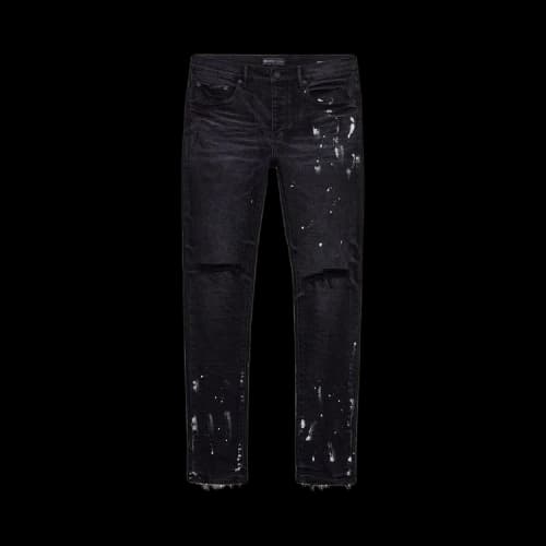 PURPLE BRAND Knee Slit Jeans 'Black Resin'