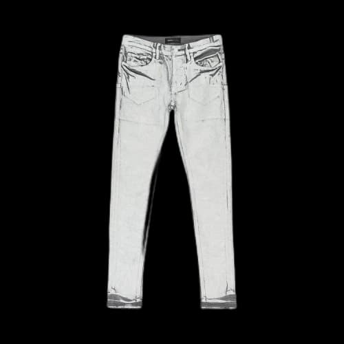 PURPLE BRAND Overdye Foil Skinny Jeans 'Grey'