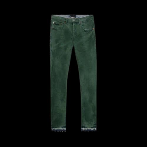 PURPLE BRAND Low Rise Slim Leg Jean 'Dark Green/Light Indigo'