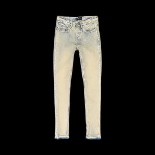 PURPLE BRAND Faded & Tinted Fray Skinny Jeans 'Indigo'