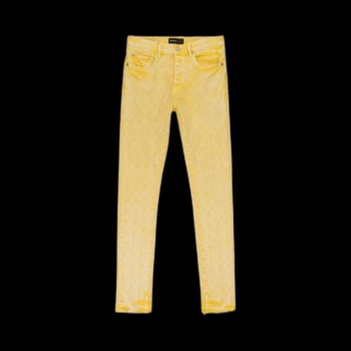 PURPLE BRAND Jacquard Monogram Skinny Jeans 'Gold'