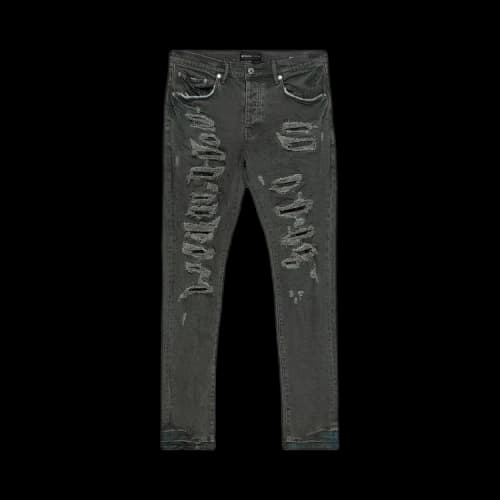 PURPLE BRAND Destroy Repair Jeans 'Gunmetal'
