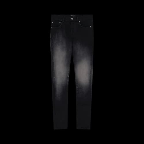 PURPLE BRAND High Contrast Dye Skinny Jeans 'Black'