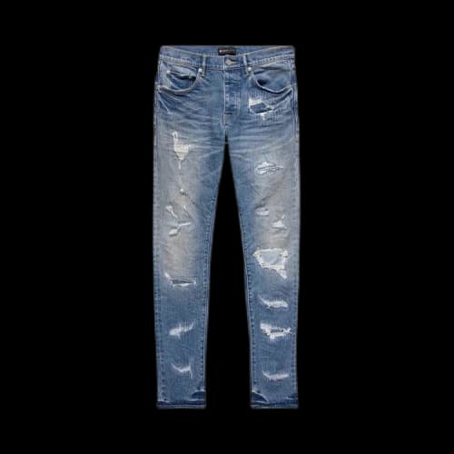 PURPLE BRAND Heavy Distress Repair Jeans 'Blue'