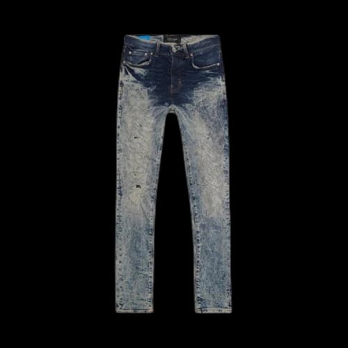PURPLE BRAND Low Rise Slim Leg Heavy Bleach Repair Jean 'Indigo'