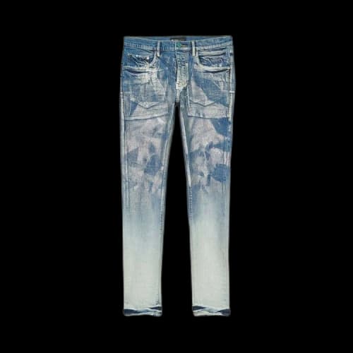 PURPLE BRAND Holographic Gradient Skinny Jeans 'Indigo'