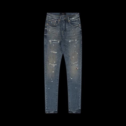 PURPLE BRAND Paint Splatter P001 Jeans 'Indigo'