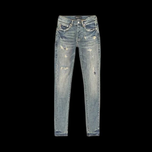 PURPLE BRAND Mid Quilted Destroy Pocket Skinny Jeans 'Indigo'