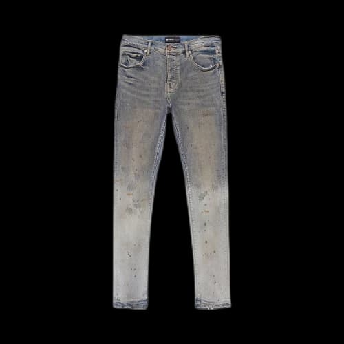 PURPLE BRAND Repair Bleach Gradient Skinny Jeans 'Indigo'