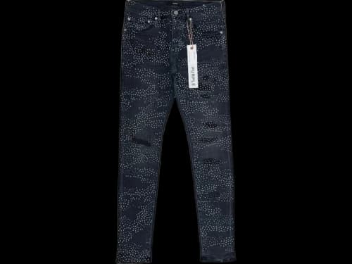 Purple Brand Skinny Hotfix Camo Jeans Black