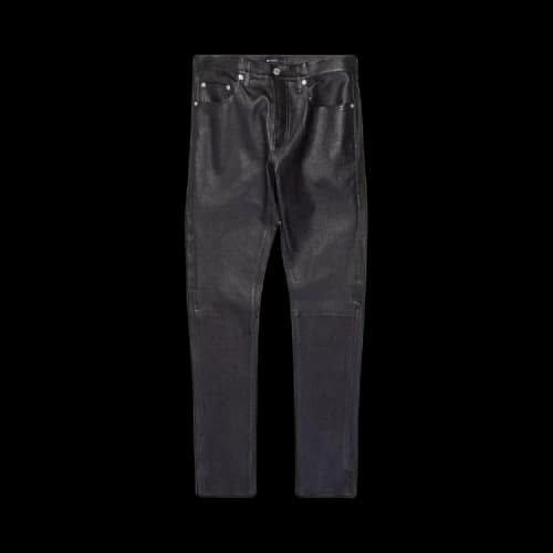PURPLE BRAND Stretch Leather Skinny Pant 'Black'