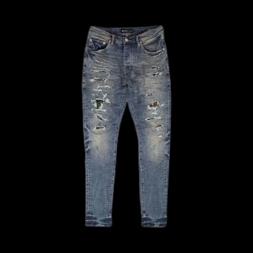 PURPLE BRAND Camo Repair Skinny Jeans 'Indigo'