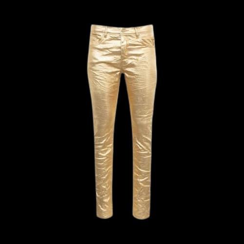 PURPLE BRAND Metallic Monogram Pants 'Yellow'