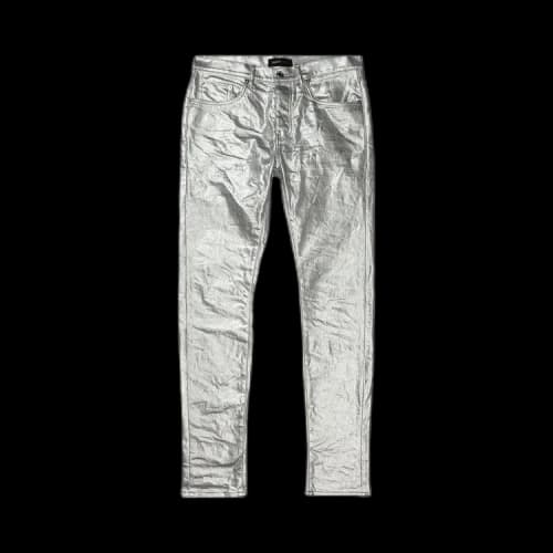 PURPLE BRAND Metallic Monogram Pants 'Grey'