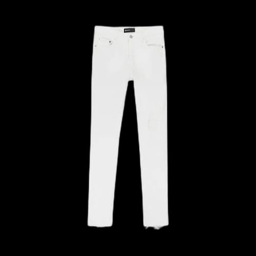 PURPLE BRAND Optic Knee Blowout Skinny Jeans 'White'
