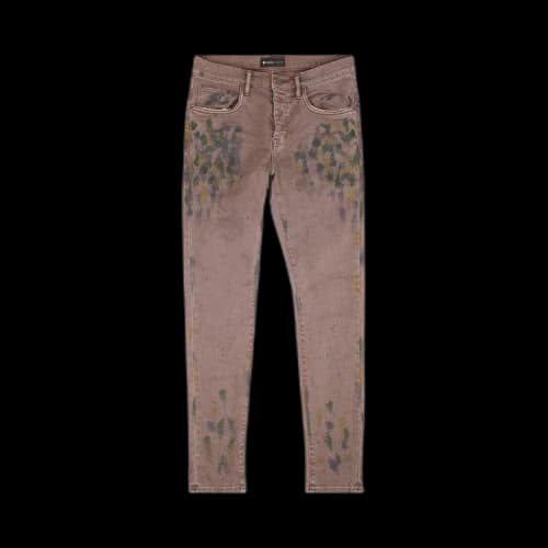 PURPLE BRAND Oil Spill Jeans Overdyed Jeans 'Sepia'