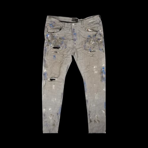 PURPLE BRAND Reverse Dirty Repair Jeans 'Grey'