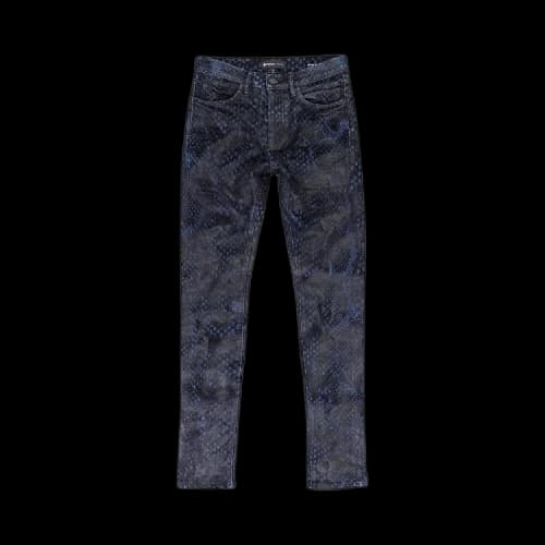 PURPLE BRAND Rinsed Flocked Snake Skinny Jeans 'Indigo'