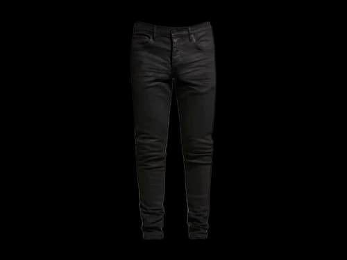 Purple Brand Skinny Crackle Coated Jean Black