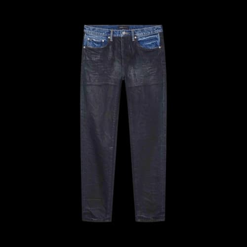 PURPLE BRAND Skinny Coated Indigo 'Black'