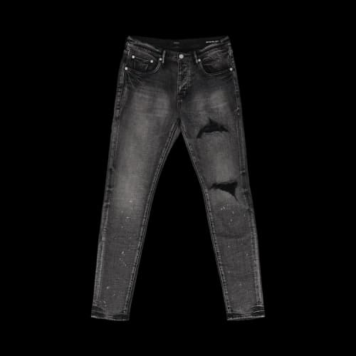 PURPLE BRAND Skinny Plaid Patch 'Black'