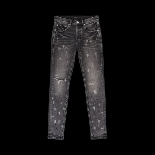 PURPLE BRAND Vintage Acid Bleach Skinny Jeans 'Black'