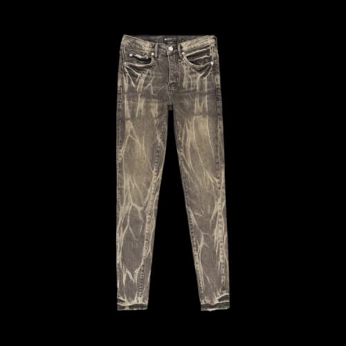 PURPLE BRAND Washed Tie Acid Skinny Jeans 'Black'