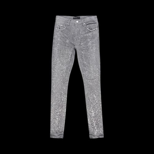 PURPLE BRAND Worn Speckle Bleach Skinny Jeans 'Grey'
