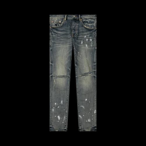 PURPLE BRAND Worn Knee Slit Pants 'Indigo'