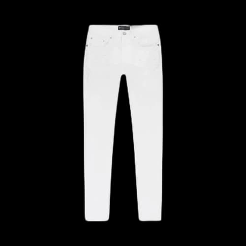 PURPLE BRAND Quilted Destroy Pocket Skinny Jeans 'White'