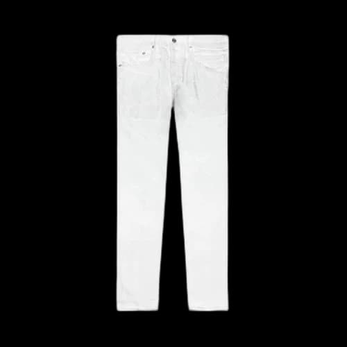 PURPLE BRAND Iridescent Pearl Skinny Jeans 'Worn White'