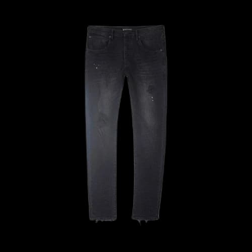 Purple Brand Black Repair Dropped Fit Jeans Black