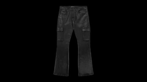 Purple Brand Coated Cargo Flare Black