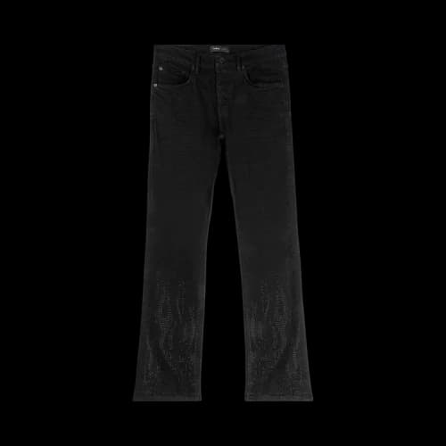 PURPLE BRAND Flamed Flare Jeans 'Black'