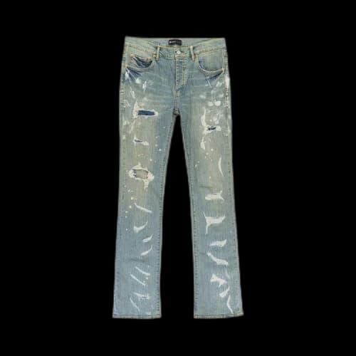 PURPLE BRAND Destroy Coated Skinny Jeans 'Indigo'