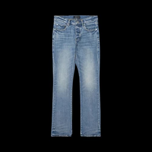 PURPLE BRAND Worn Vintage Flare Jeans 'Mid Indigo'