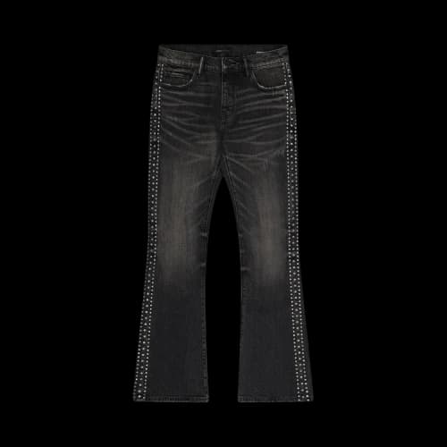 PURPLE BRAND Studded Vintage Flare Jeans 'Black'