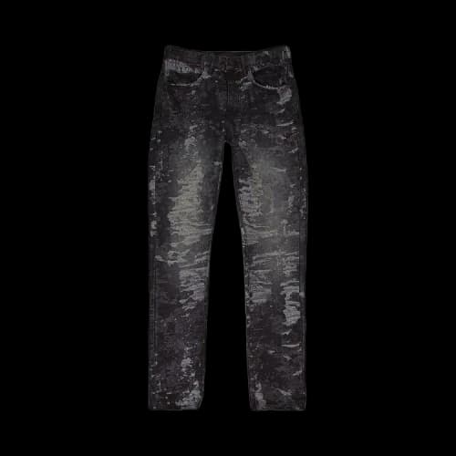 PURPLE BRAND Jacquard Slim Straight Skinny Jeans 'Black'