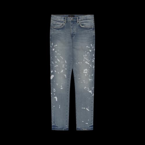 PURPLE BRAND Manganese Paint Emb Straight Jeans 'Mid Indigo'