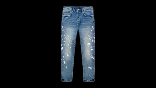 Purple Brand Manganese Paint Embroidered Jeans Indigo