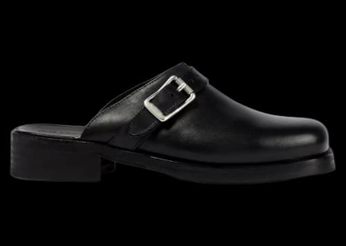 Our Legacy Camion Leather Mules Black Leather