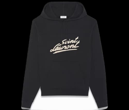 Saint Laurent 50s Signature Hoodie Black